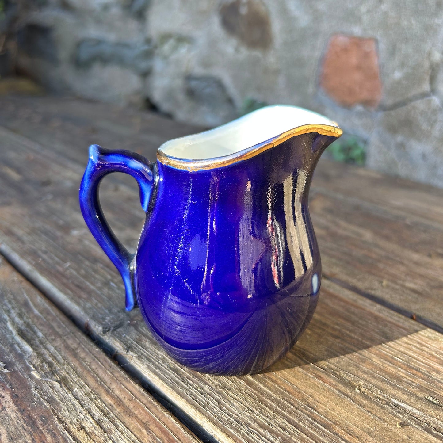 Milk Jug / Creamer - Welsh Costumes - Antique Souvenir (Preloved)