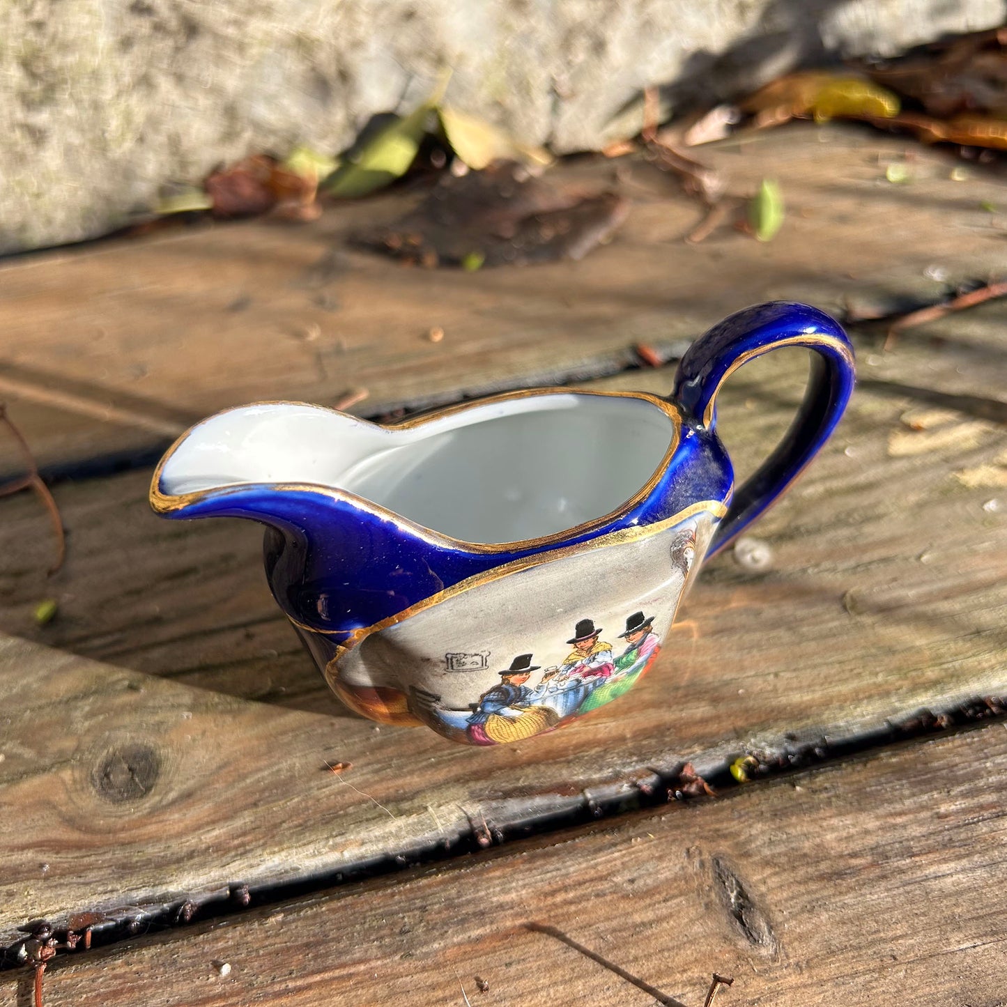 Milk Jug / Creamer - Welsh Costumes - Antique Souvenir (Preloved)