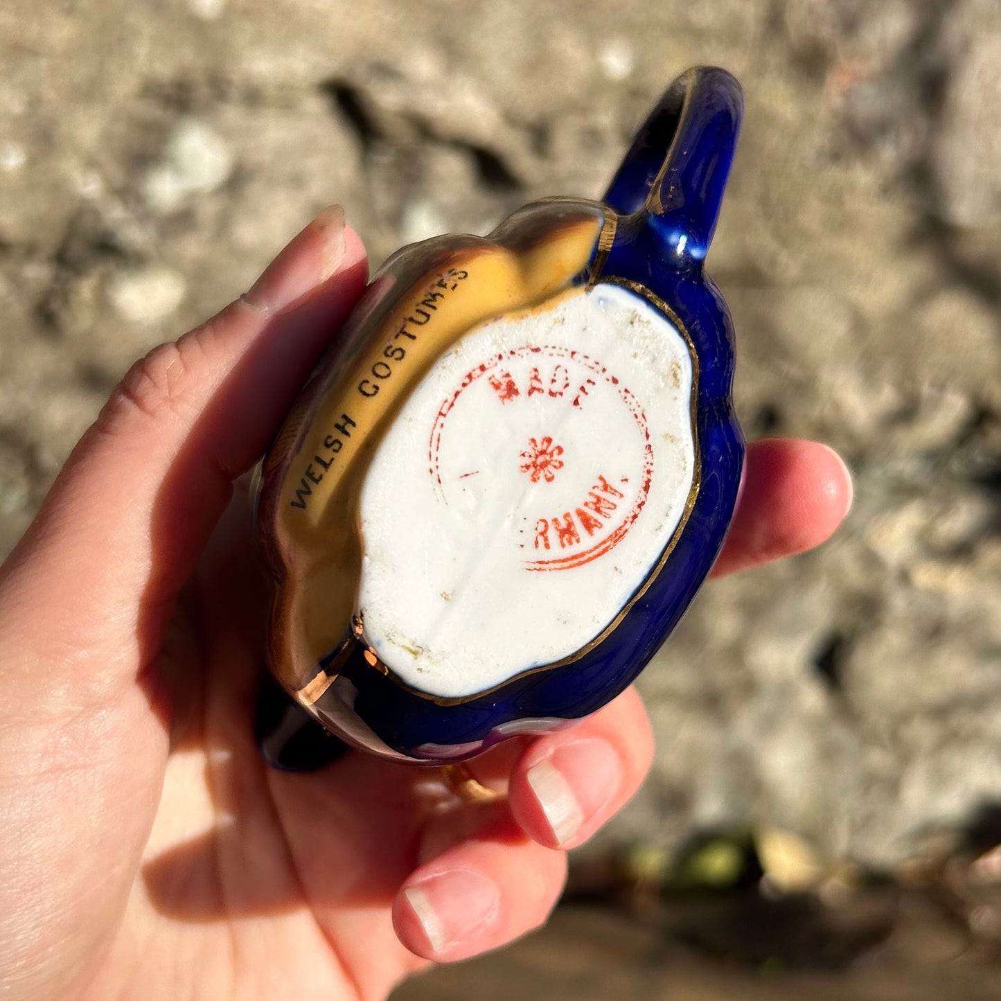 Milk Jug / Creamer - Welsh Costumes - Antique Souvenir (Preloved)