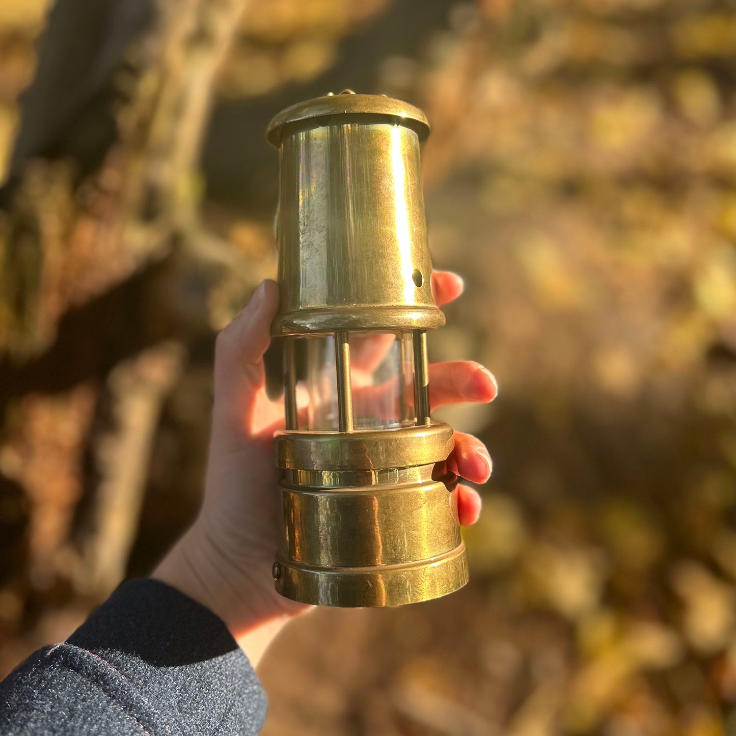 Miner's Lamp Music Box - Vintage Brass - Wales / Cymru (Preloved)