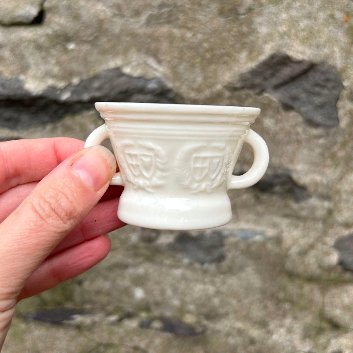 Miniature Cup - Crested China - W. H. Goss - Cymru am Byth - Antique (Preloved)