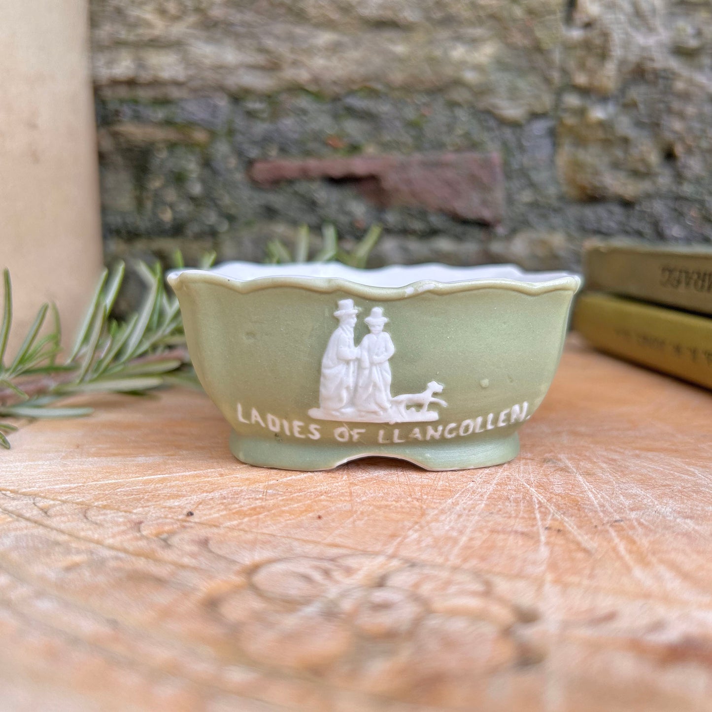 Miniature Jug & Pot Set - Welsh Costumes / Ladies of Llangollen - Antique Souvenir (Preloved)