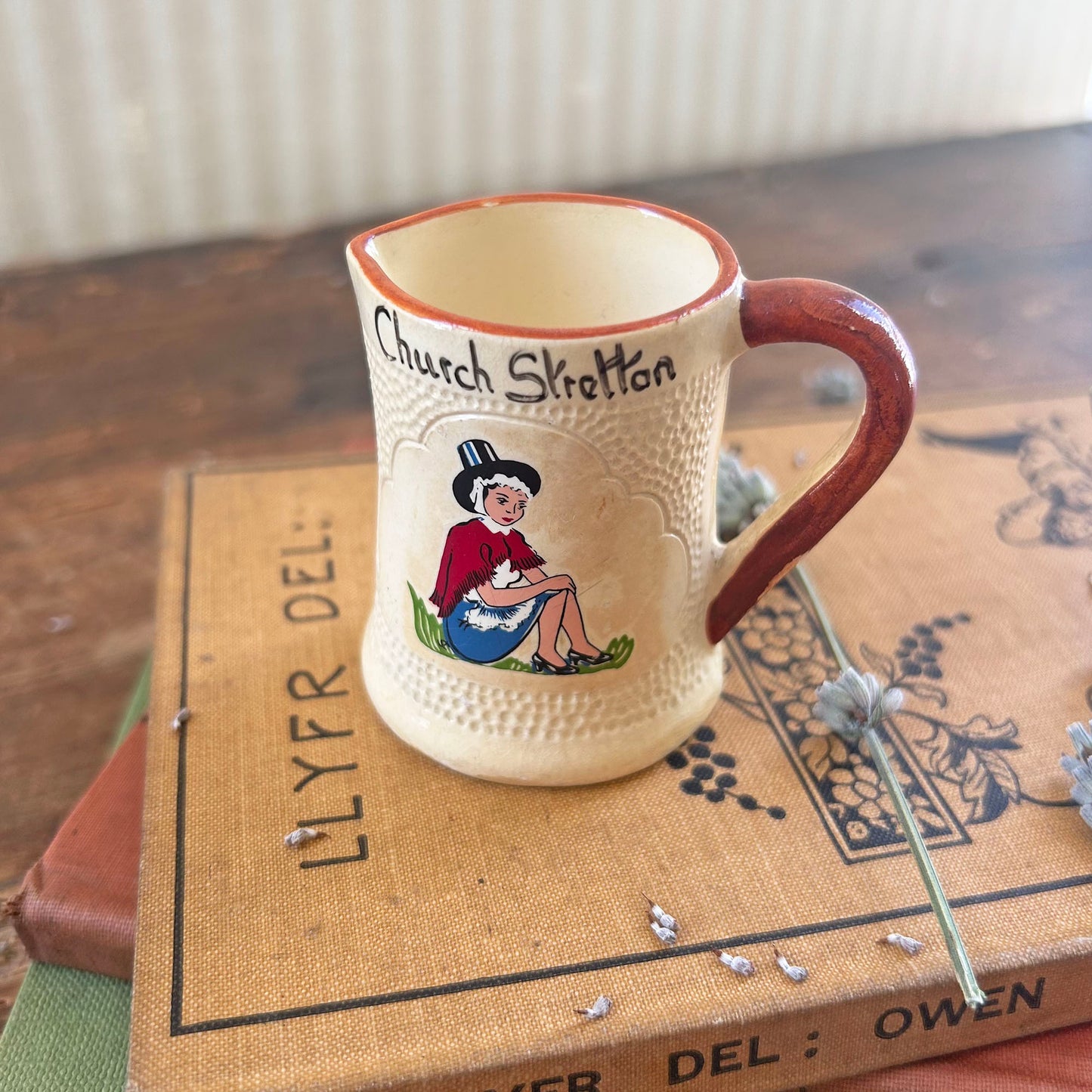 Miniature Jug - Welsh Lady / Church Stretton - Vintage (Preloved)