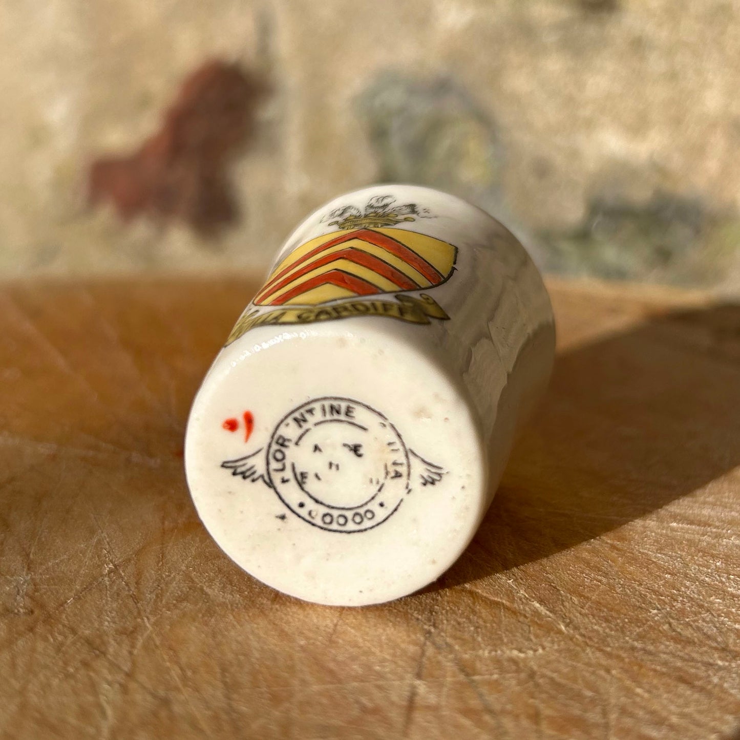 Miniature Pot - Crested China - Villa Cardiff - Antique (Preloved)