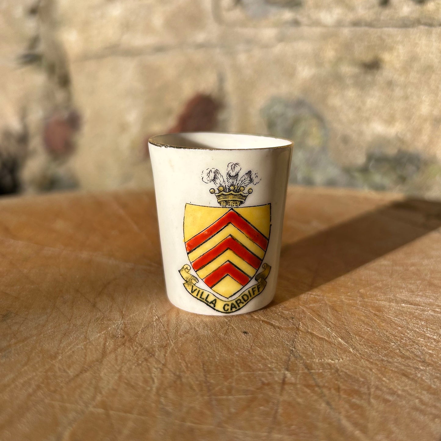 Miniature Pot - Crested China - Villa Cardiff - Antique (Preloved)