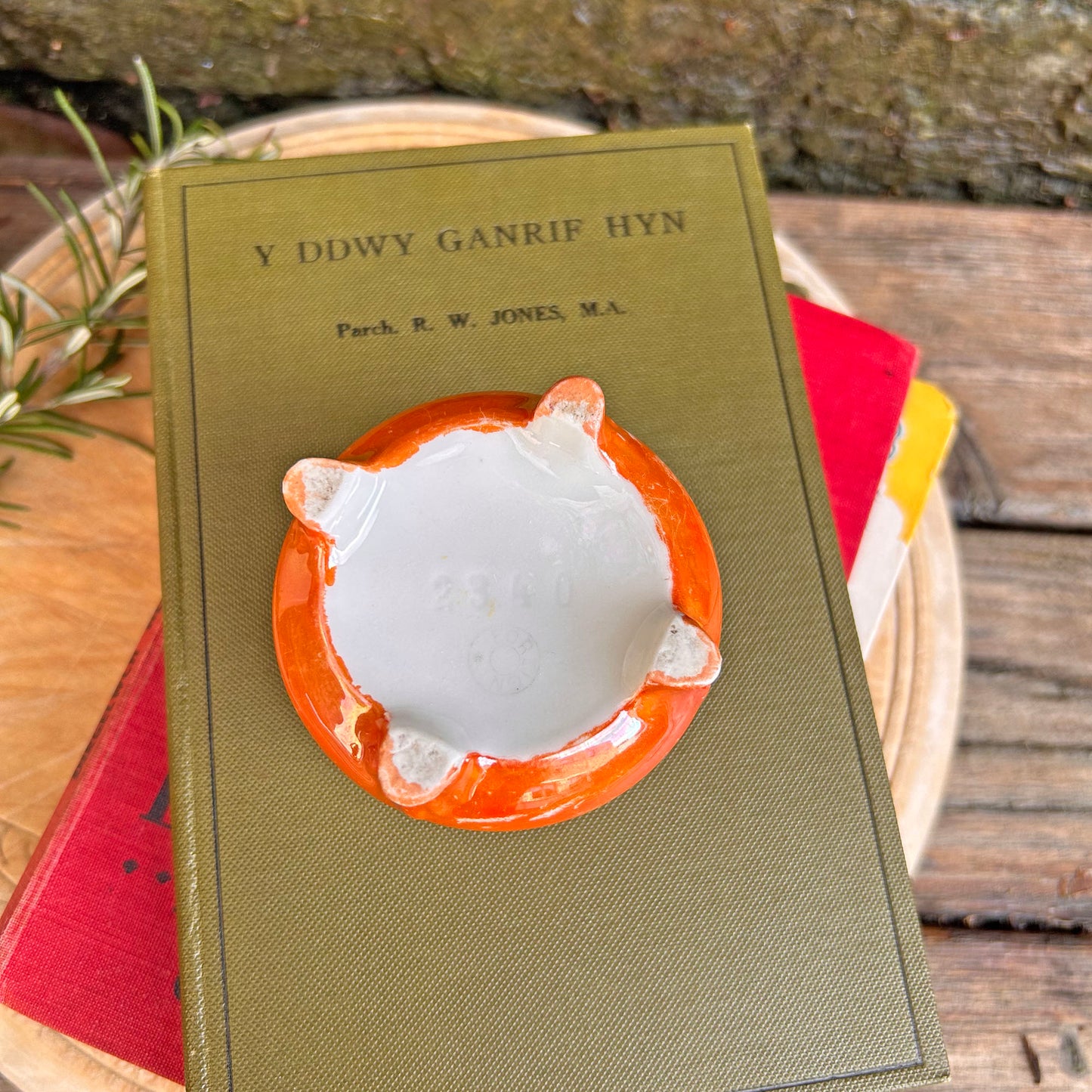 Miniature Lidded Pot / Trinket Box - Welsh Costume - Antique Souvenir (Preloved)