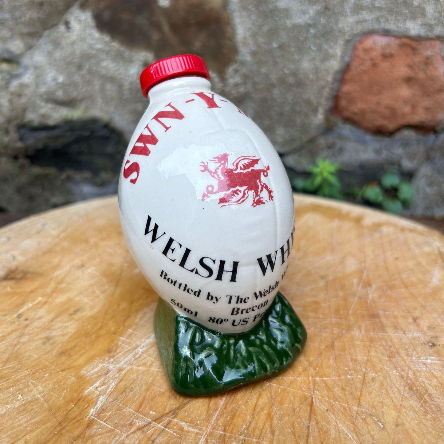 Miniature Rugby Ball - Swn-y-Mor - Welsh Whisky of Brecon - Vintage (Preloved)