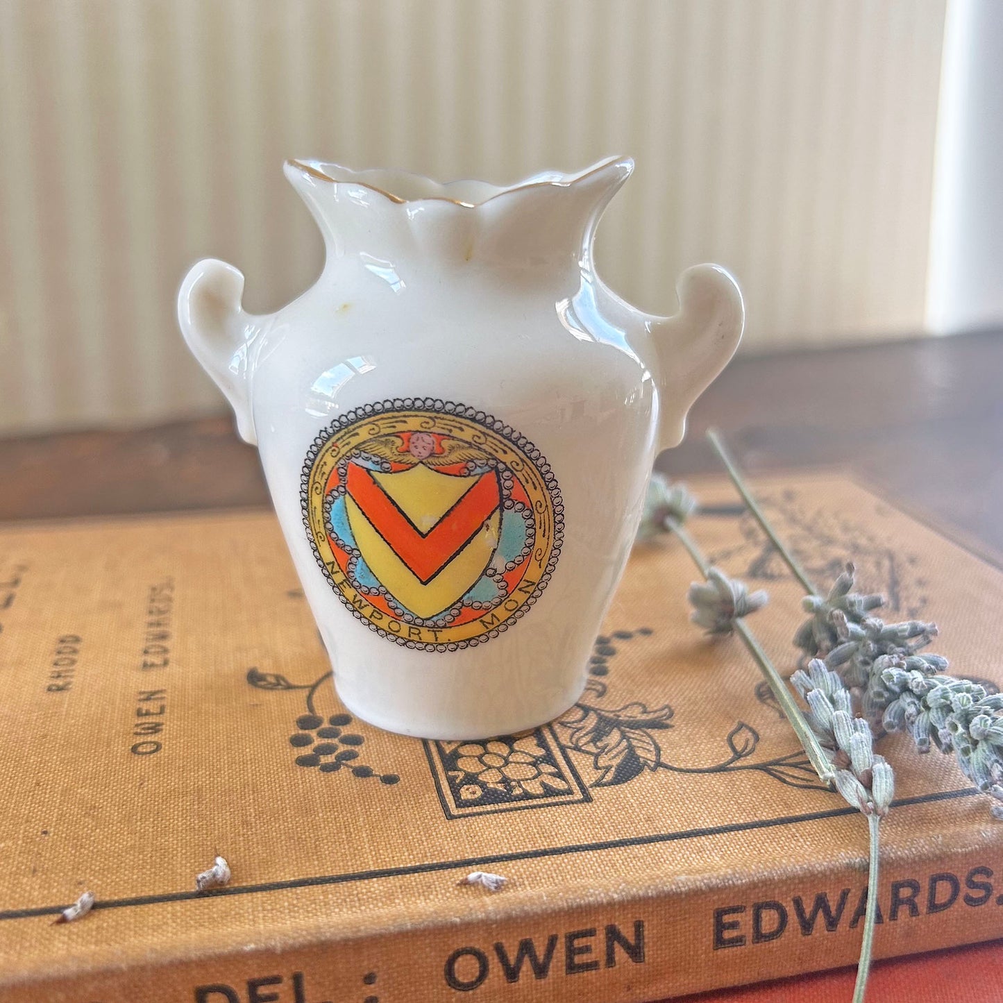 Miniature Vase - Crested China - Grafton - Newport - Antique (Preloved)