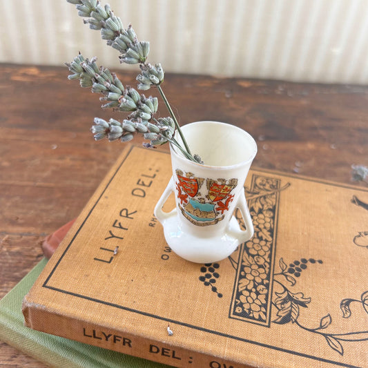 Miniature Vase - Antique Crested China - Shelley - Llandudno (Preloved)