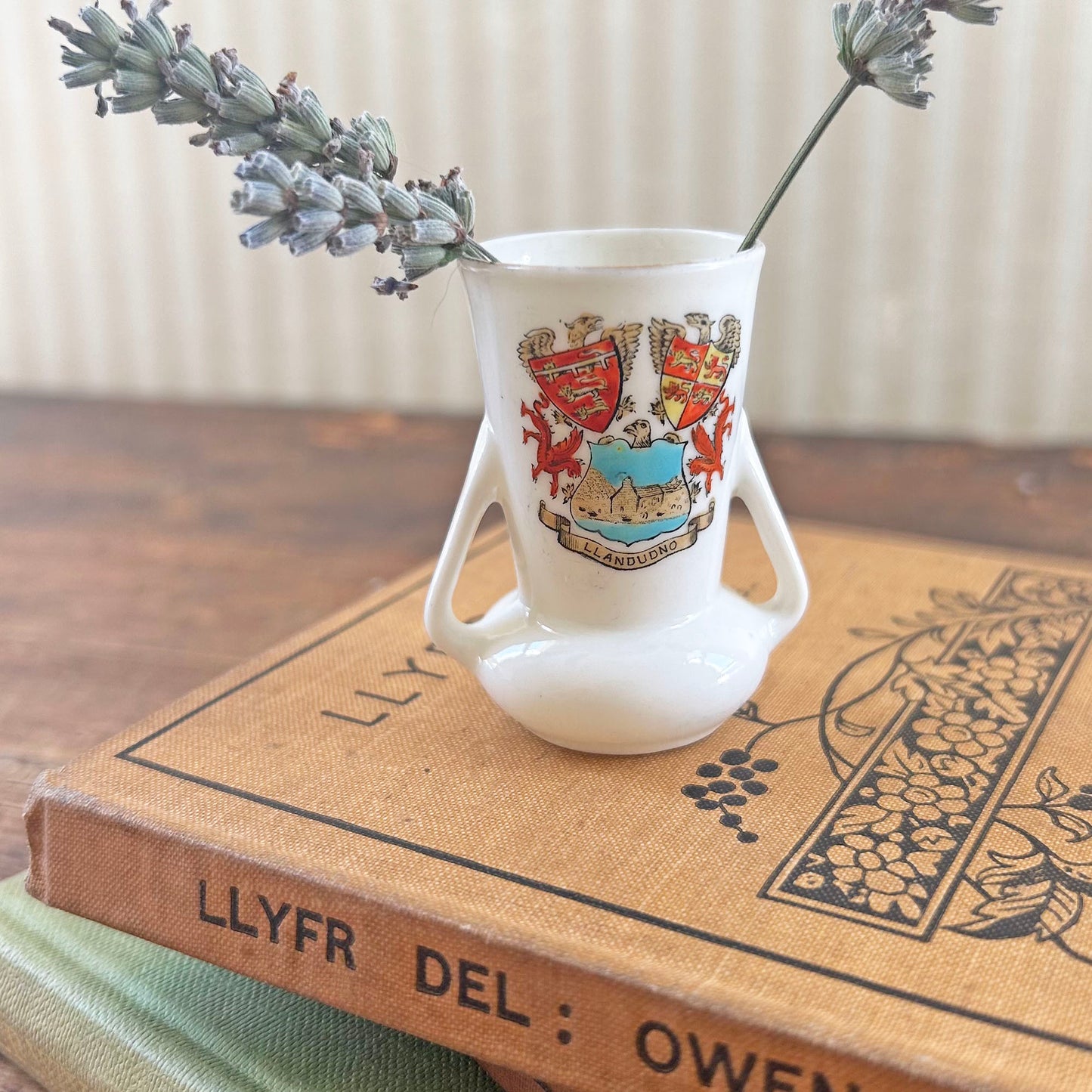 Miniature Vase - Antique Crested China - Shelley - Llandudno (Preloved)