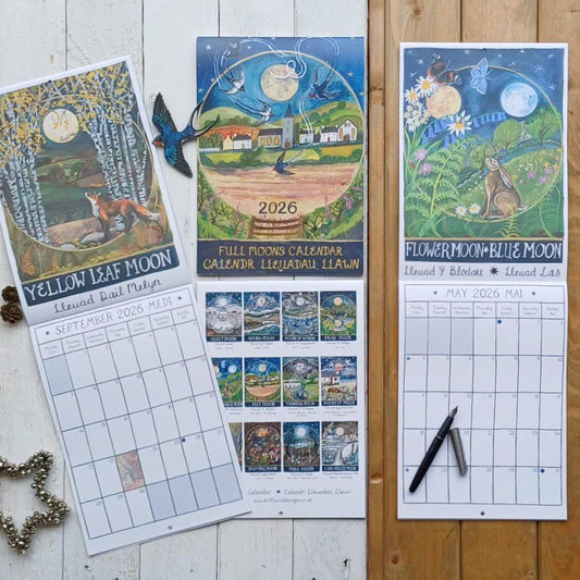Calendar / Calendr - Full Moons - 2026