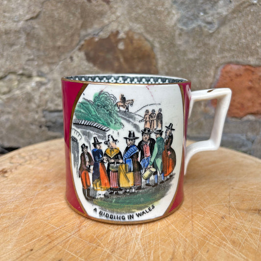 Mug / Cup - Welsh Costumes - Antique Victorian Souvenir - Large (Preloved)