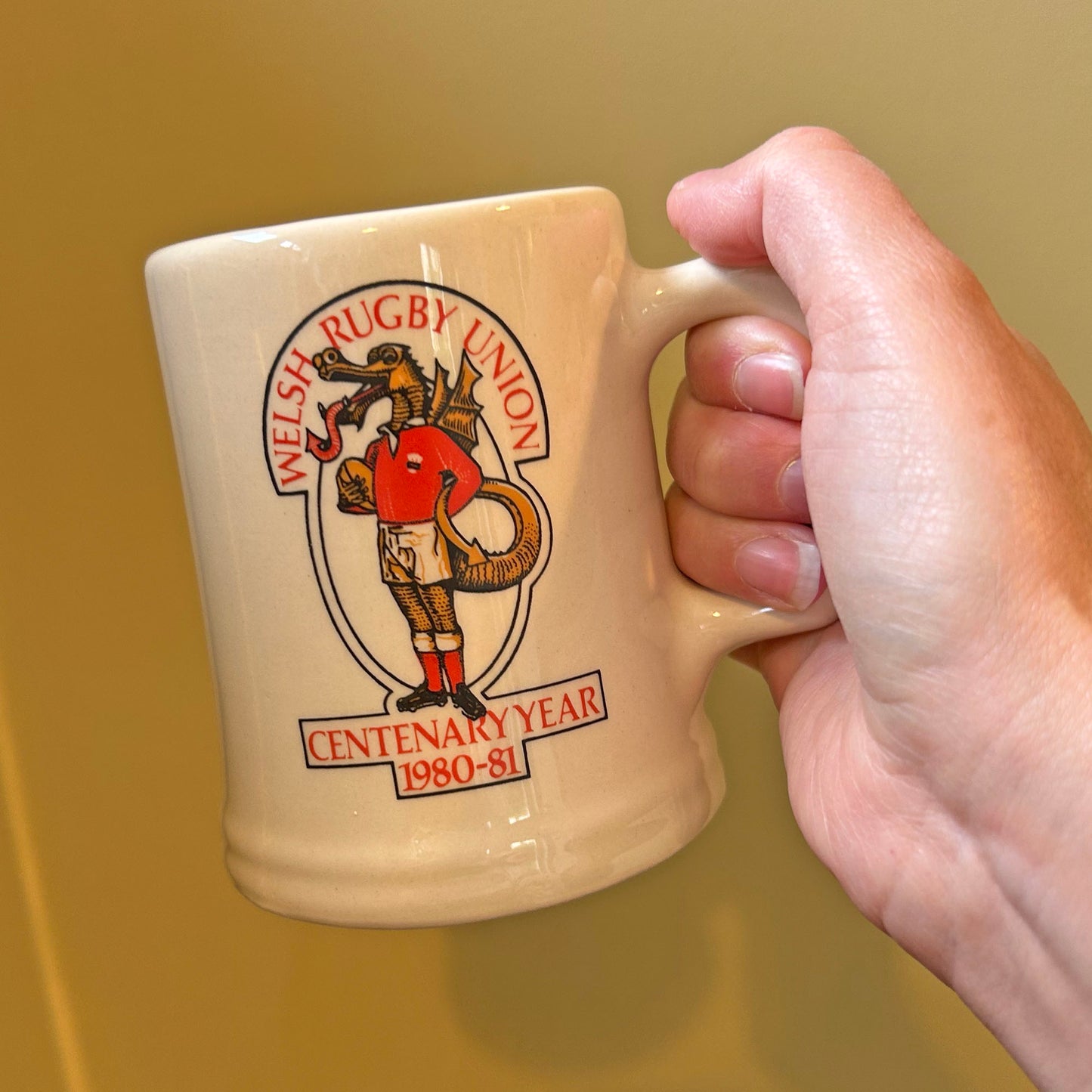 Mug - Welsh Rugby Union - Centenary Year 1980-81 (Preloved)