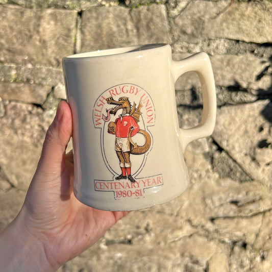 Mug - Welsh Rugby Union - Centenary Year 1980-81 (Preloved)