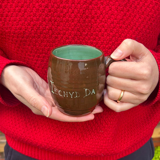 Mug - Welsh Studio Pottery - Iechyd Da (Preloved)