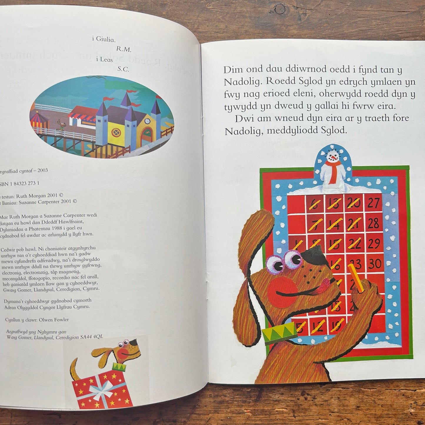 Nadolig Llawen Sglod: Cyfres Llyffantod (Preloved)