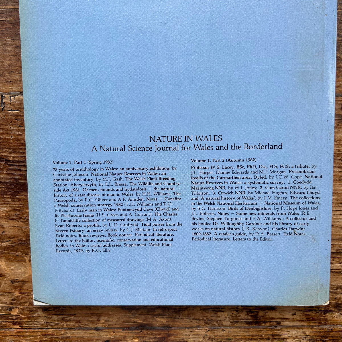 Nature in Wales - Volume 2 Parts 1 and 2 1983 (Preloved)