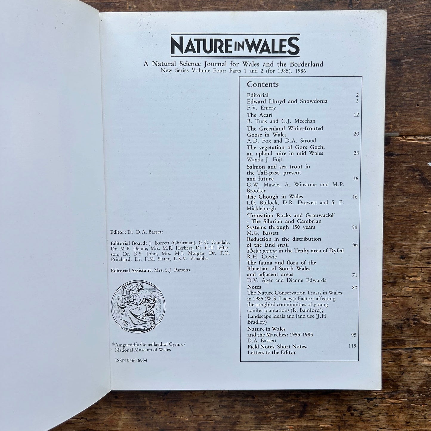 Nature in Wales - Volume 4 Parts 1 and 2 1985 (Preloved)