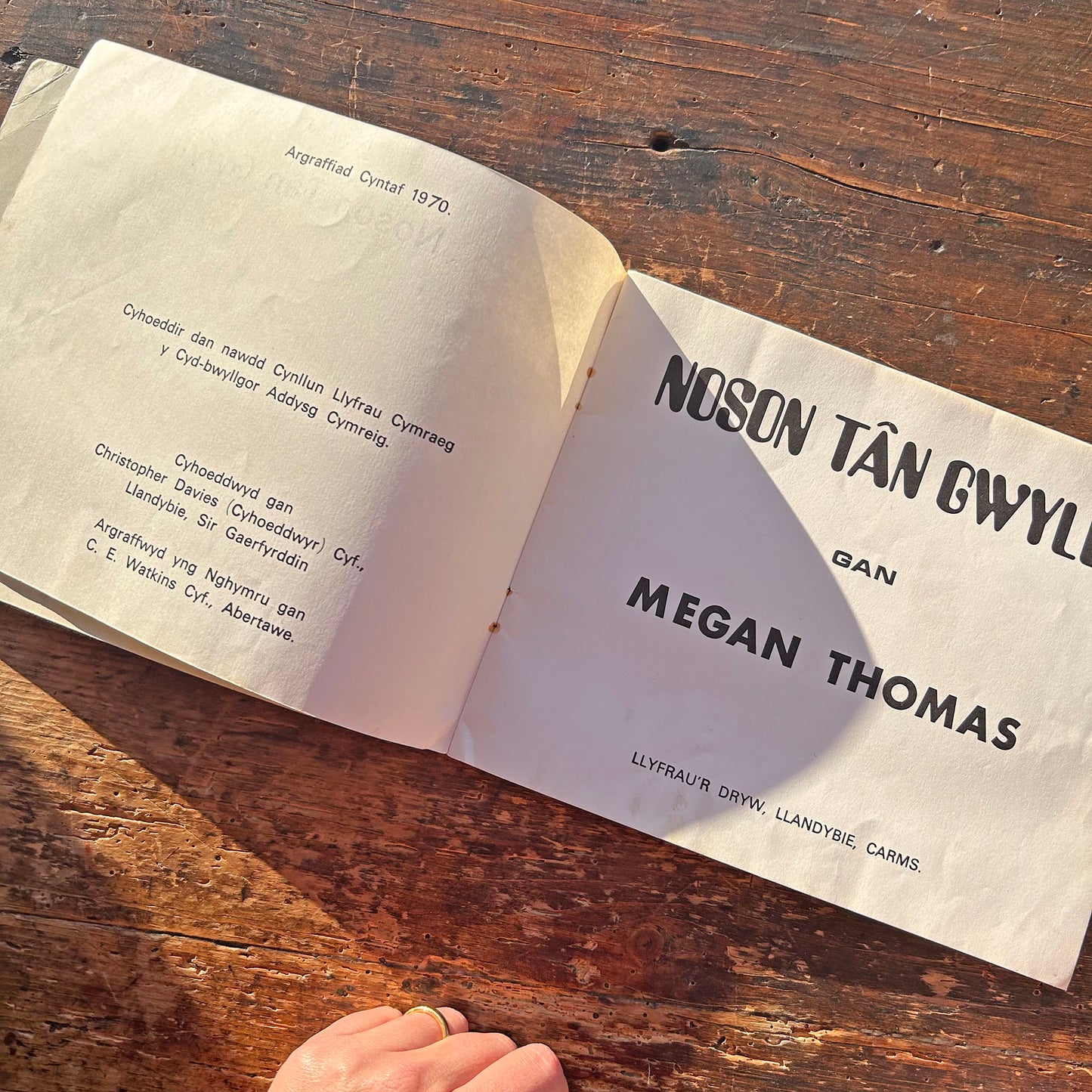 Noson Tân Gwyllt  - Megan Thomas - Vintage Welsh Book 1970 (Preloved)