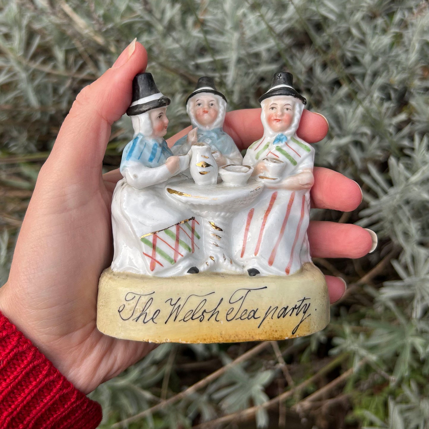 Ornament / Fairing - Welsh Ladies - The Welsh Tea Party - Antique (Preloved)