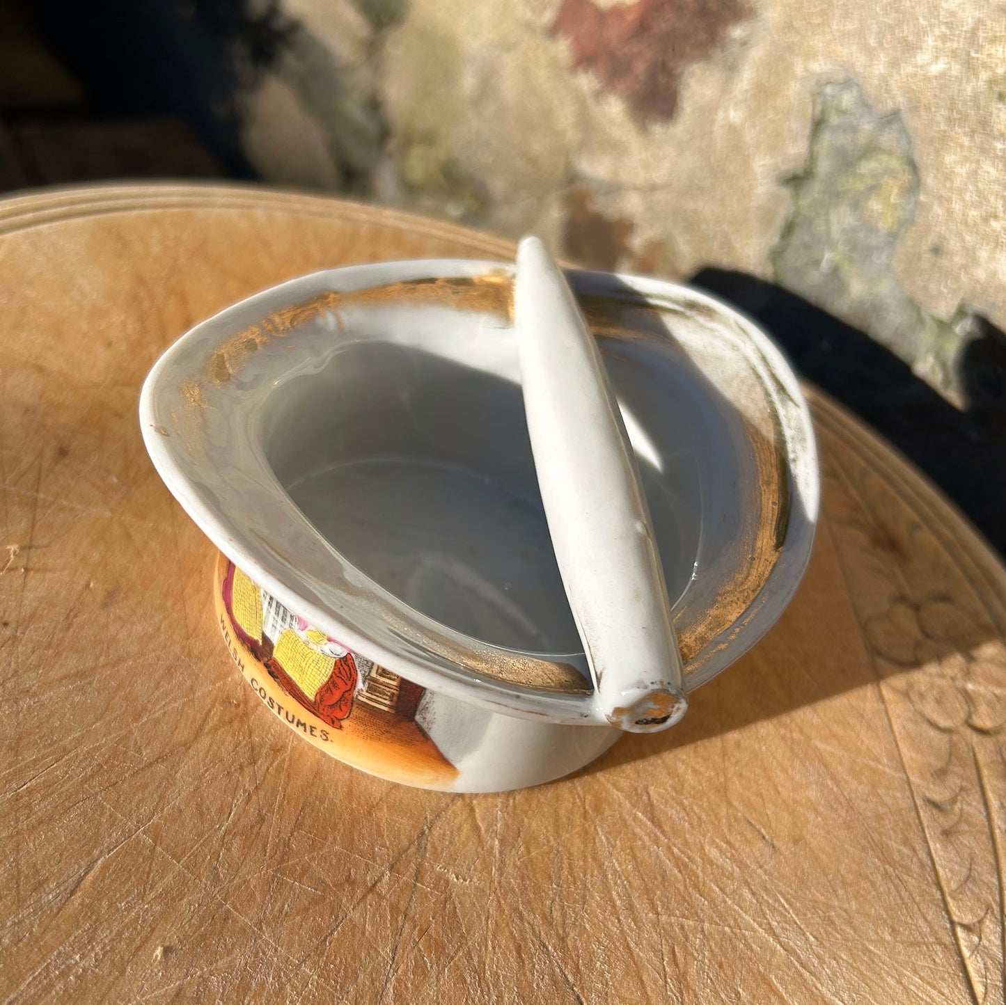 Ornamental Hat / Ash Tray - Welsh Costumes - Antique Souvenir (Preloved)