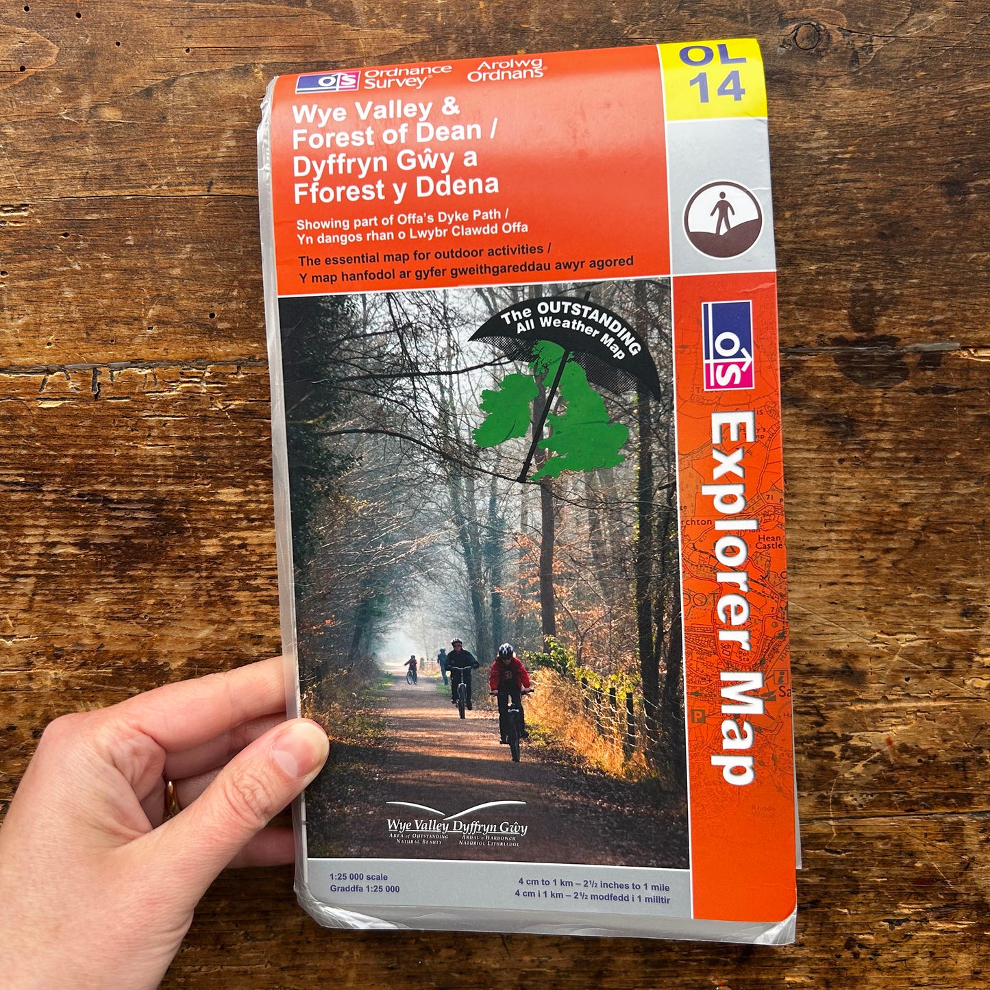 OS Ordnance Survey Map - Wye Valley & Forest of Dean / Dyffryn Gwy a Fforest y Ddena OL14 (Preloved)