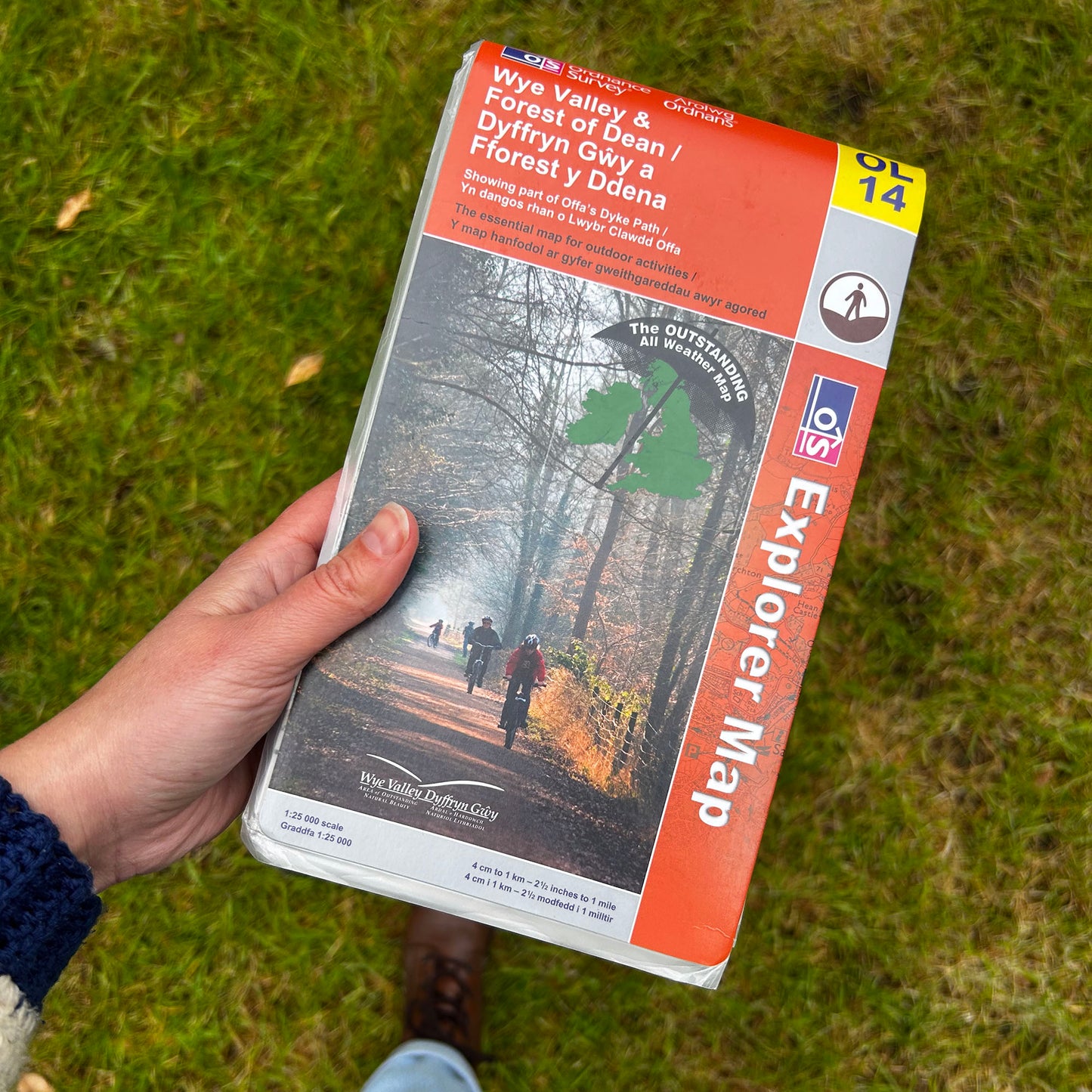 OS Ordnance Survey Map - Wye Valley & Forest of Dean / Dyffryn Gwy a Fforest y Ddena OL14 (Preloved)