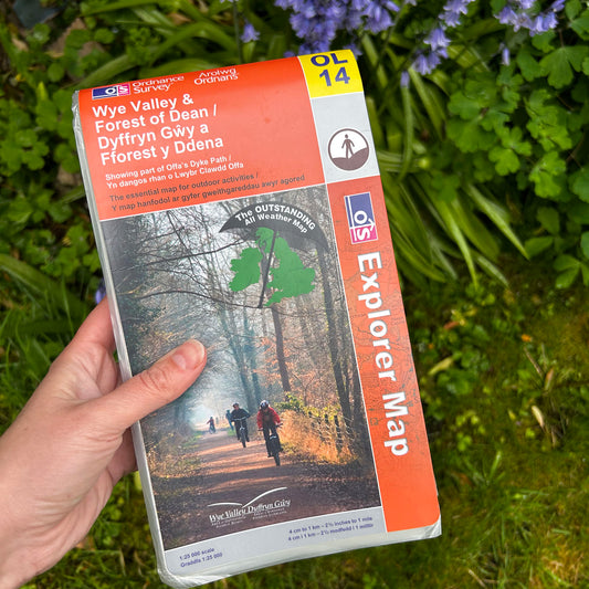 OS Ordnance Survey Map - Wye Valley & Forest of Dean / Dyffryn Gwy a Fforest y Ddena OL14 (Preloved)
