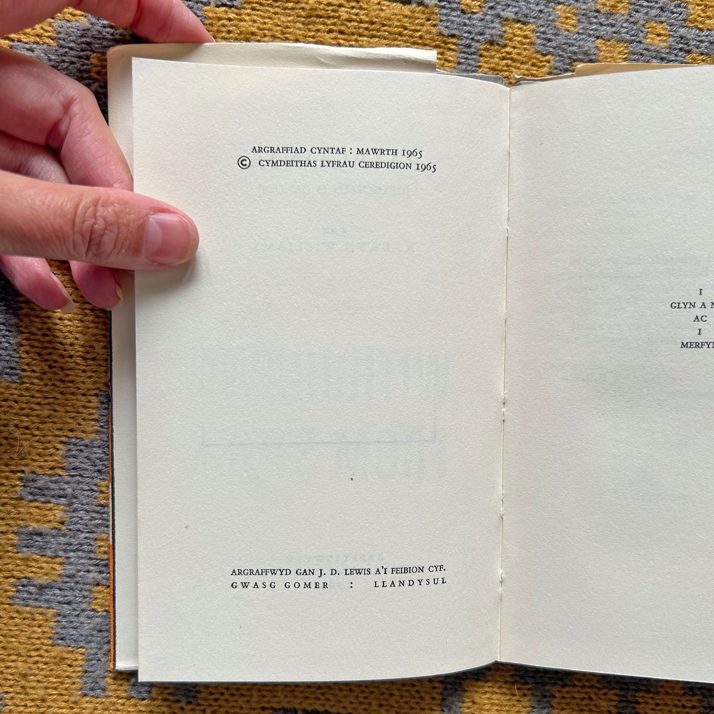 Patagonia - Detholiad o Farddoniaeth - R. Bryn Williams - 1965 (Preloved)
