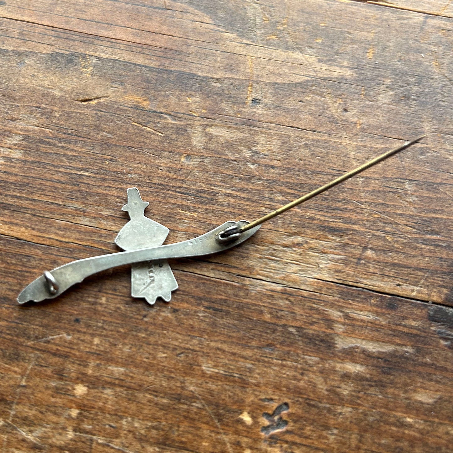 Pin / Brooch - Vintage / Antique - Silver - Welsh Lady (Preloved)