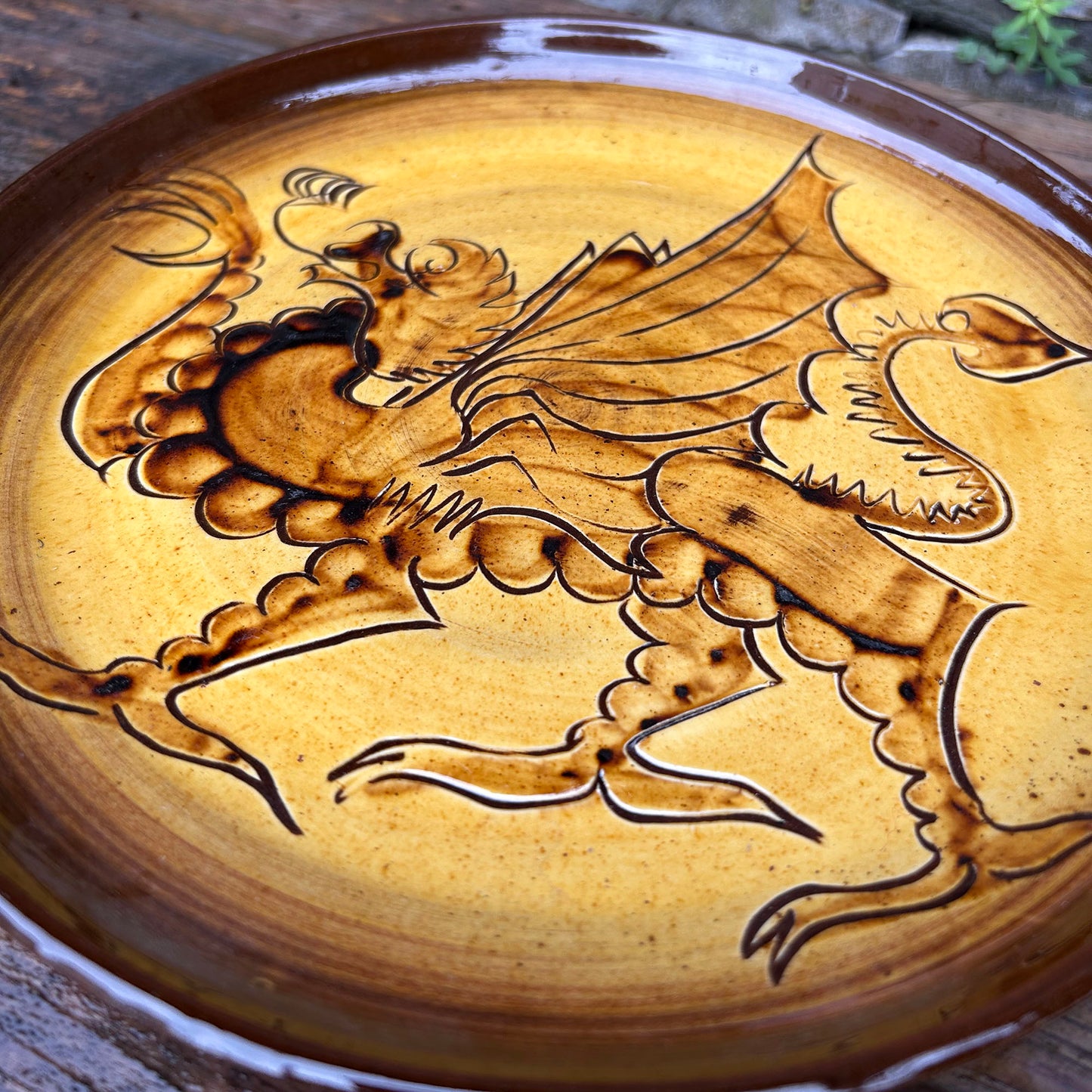 Plates - Welsh Dragon - Teifi Pottery - Vintage (Preloved)