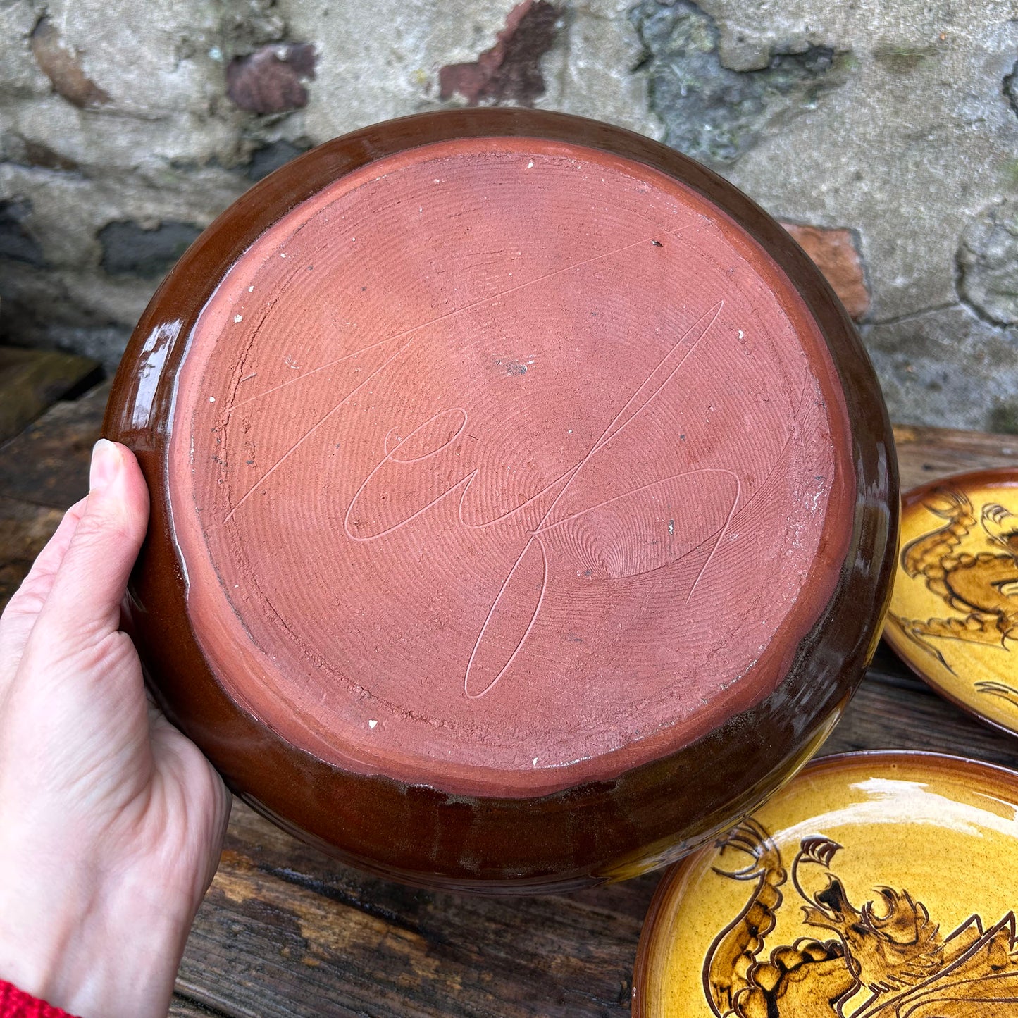 Plates - Welsh Dragon - Teifi Pottery - Vintage (Preloved)