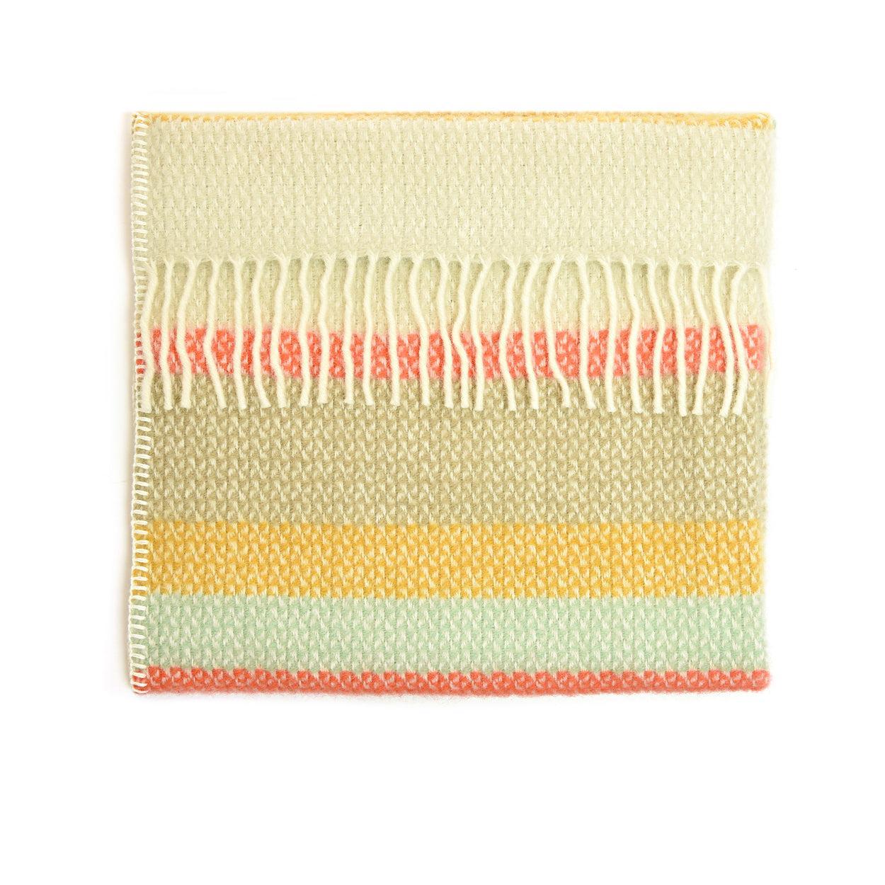 Baby Pram Blanket - New Wool - Illusion Stripe Spring