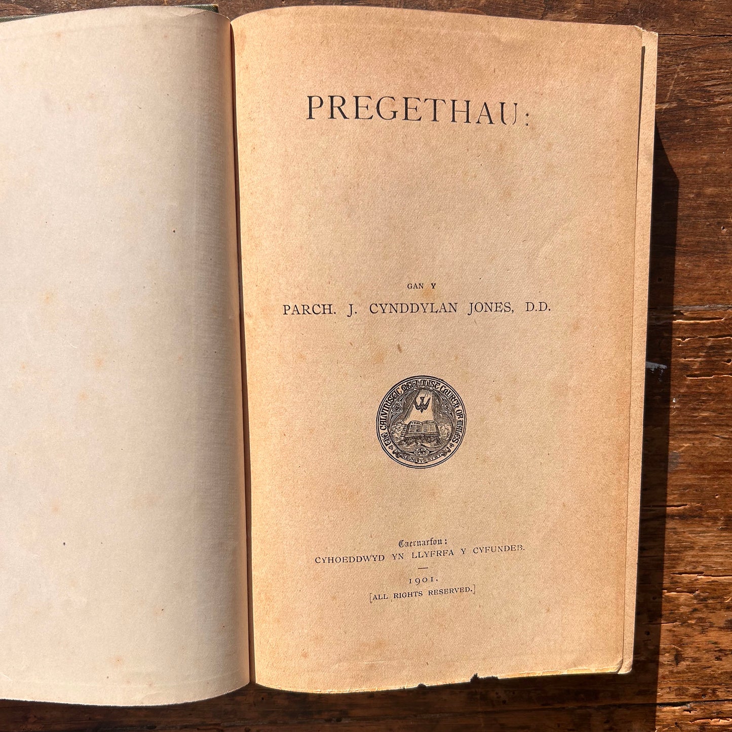 Pregethau - J. Cynddylan Jones - 1901 (Preloved)