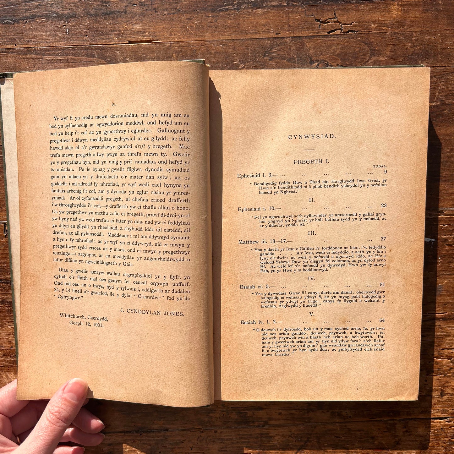Pregethau - J. Cynddylan Jones - 1901 (Preloved)