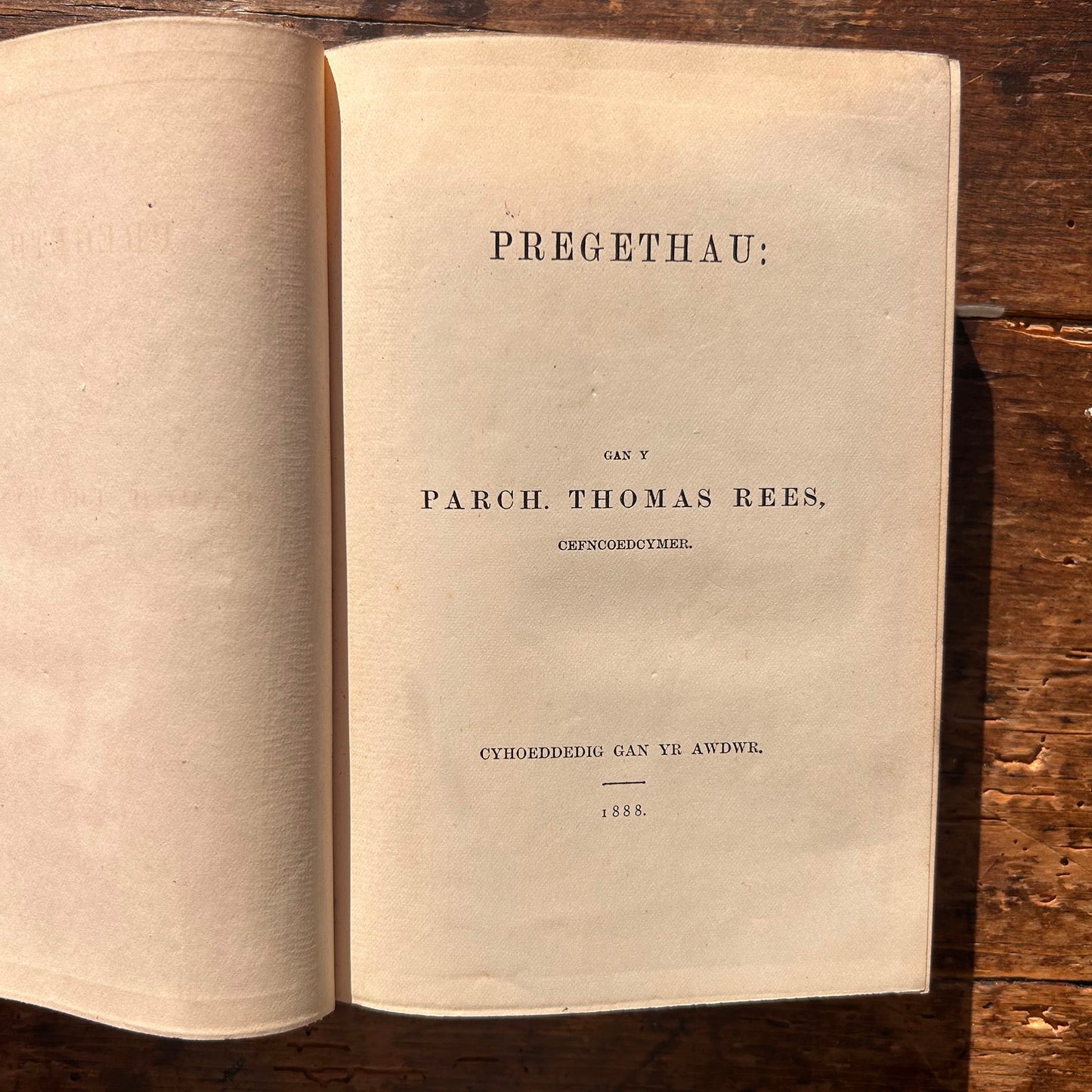 Pregethau - Parch. Thomas Rees - 1888 (Preloved)
