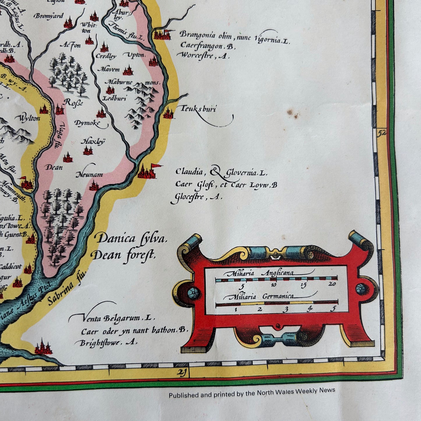 Print / Poster - Early Map of Wales / Cymru / Cambriae Typus - 1611  (Preloved)