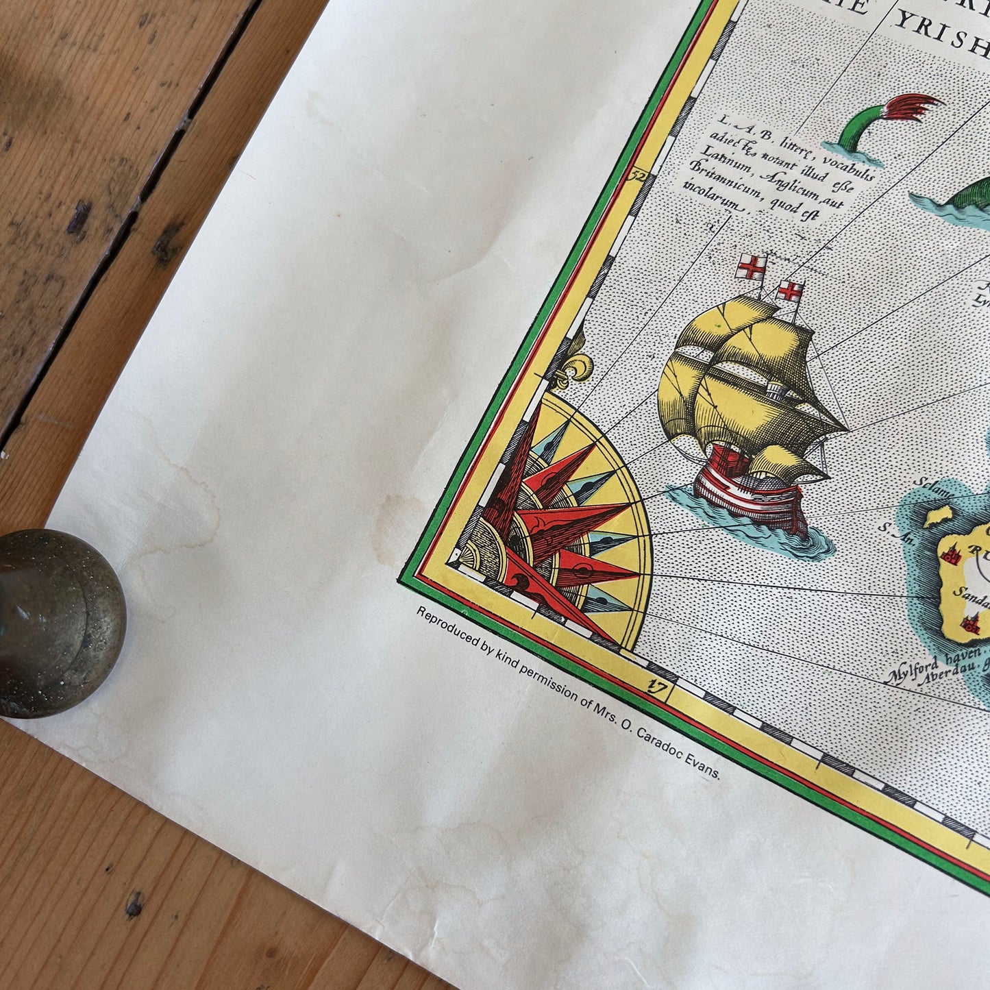 Print / Poster - Early Map of Wales / Cymru / Cambriae Typus - 1611  (Preloved)