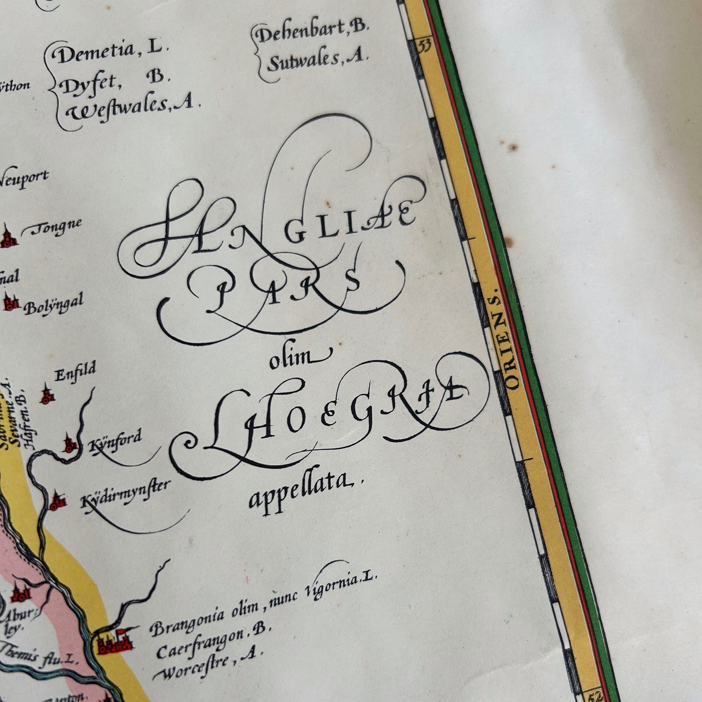 Print / Poster - Early Map of Wales / Cymru / Cambriae Typus - 1611  (Preloved)