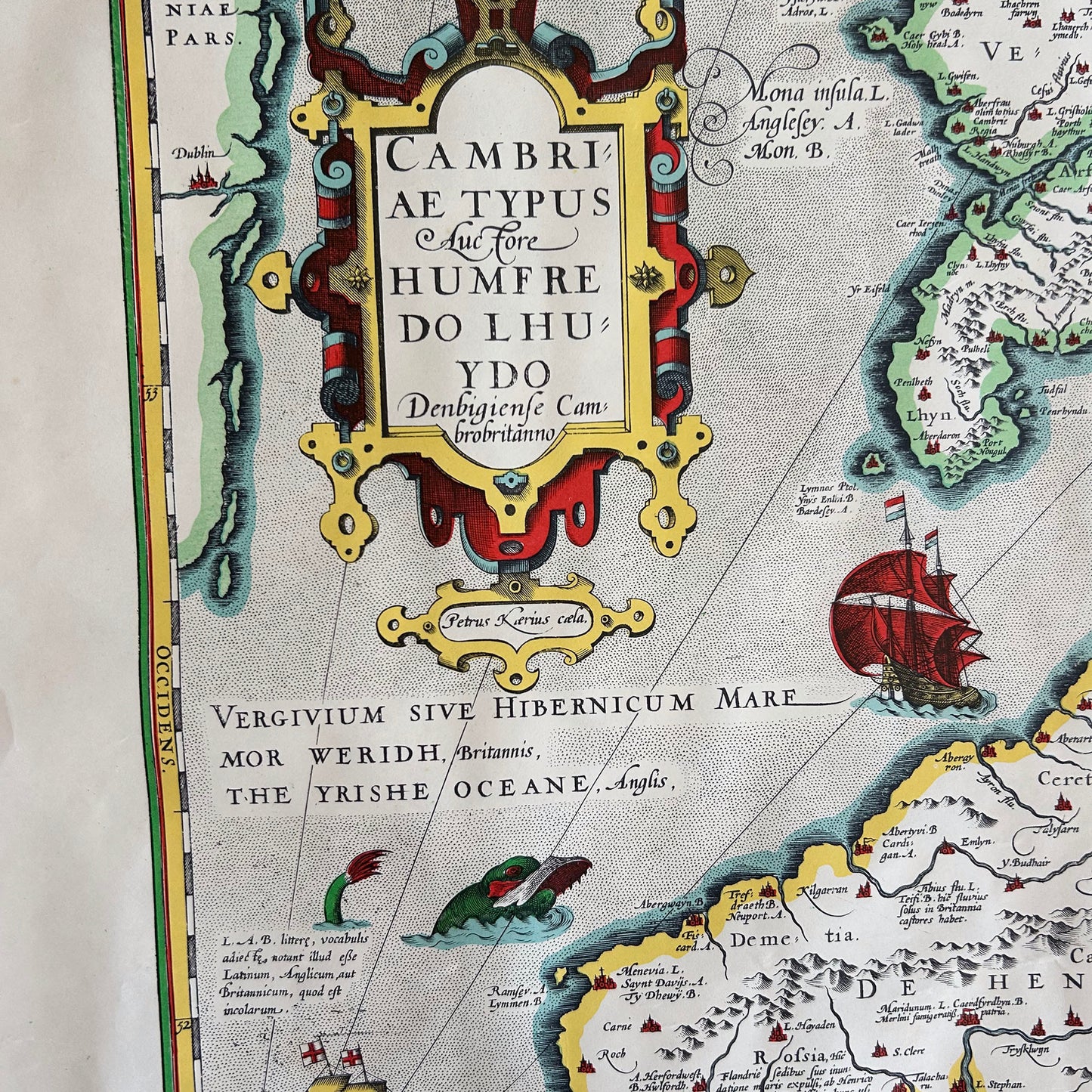 Print / Poster - Early Map of Wales / Cymru / Cambriae Typus - 1611  (Preloved)