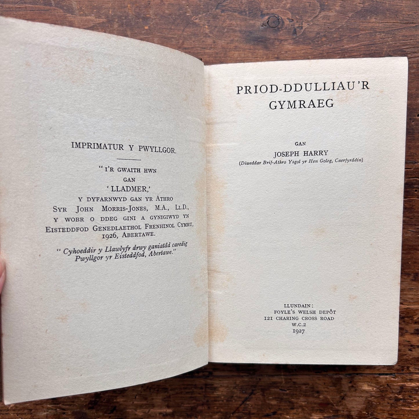 Priod-Ddulliau'r Gymraeg - Welsh Idoms - Joseph Harry - 1927 (Preloved)