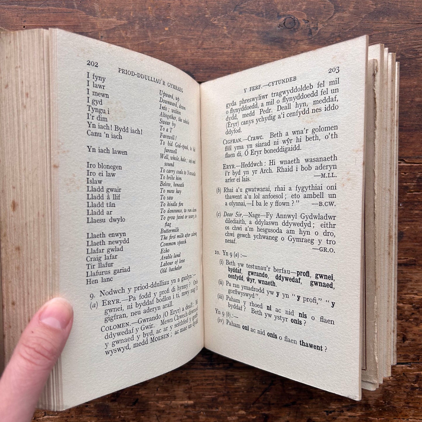 Priod-Ddulliau'r Gymraeg - Welsh Idoms - Joseph Harry - 1927 (Preloved)