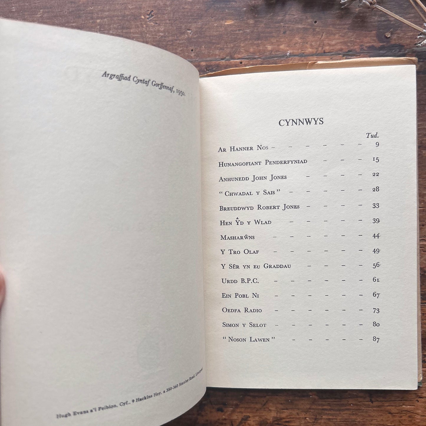 Nedw - E. Tegla Davies - Byrddau Glas - 1922 (Wedi'i ail-law)