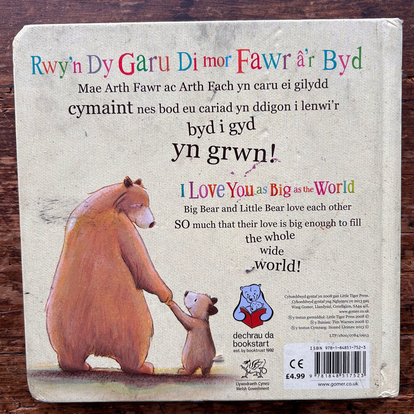 Rwy'n dy Garu Di Mor Fawr â'r Byd / I Love You as Big as the World (Preloved)