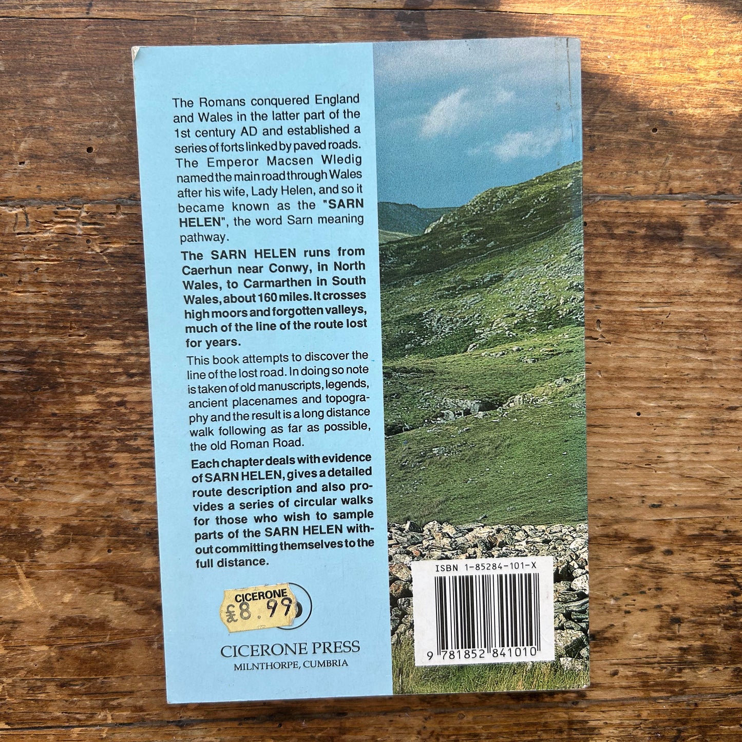 Sarn Helen - Walking a Roman Road through Wales - A Cicerone guide 1992 (Preloved)