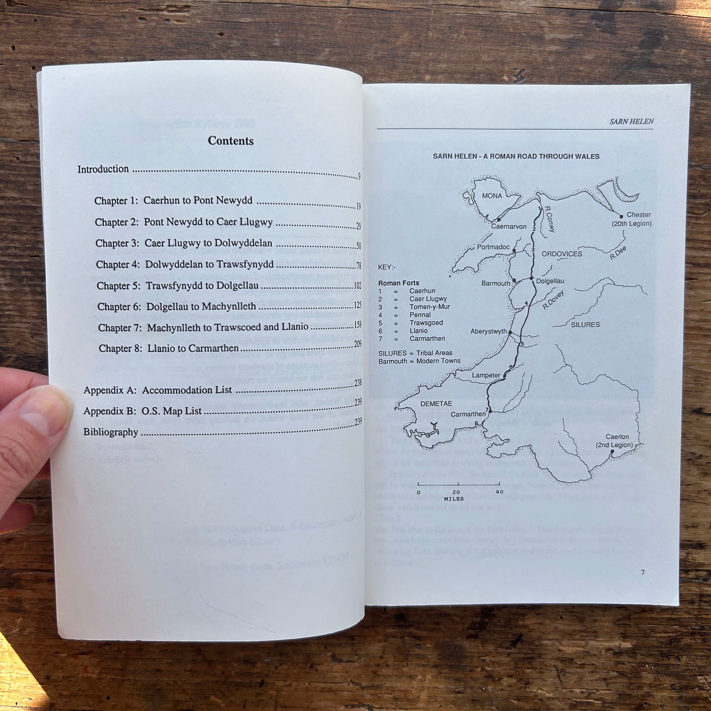 Sarn Helen - Walking a Roman Road through Wales - A Cicerone guide 1992 (Preloved)