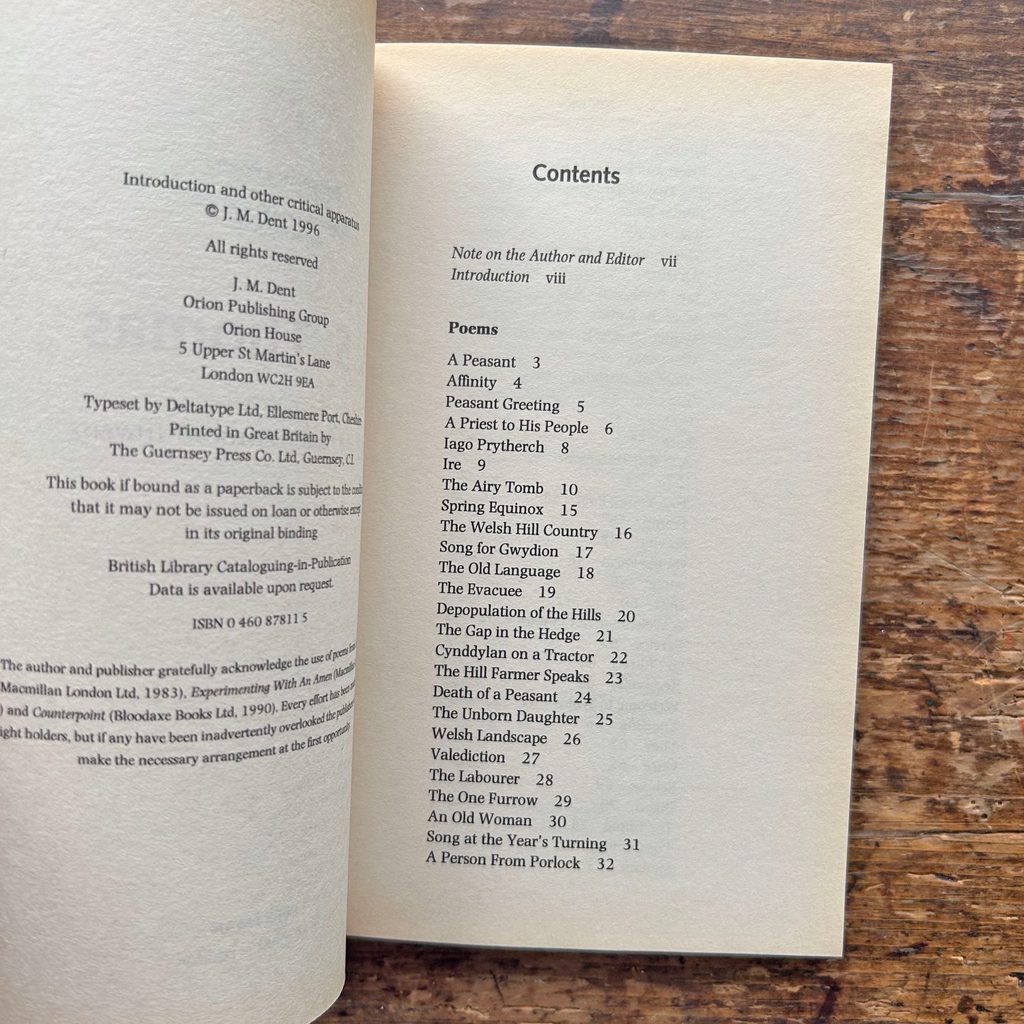 Selected Poems - R. S. Thomas (Preloved)
