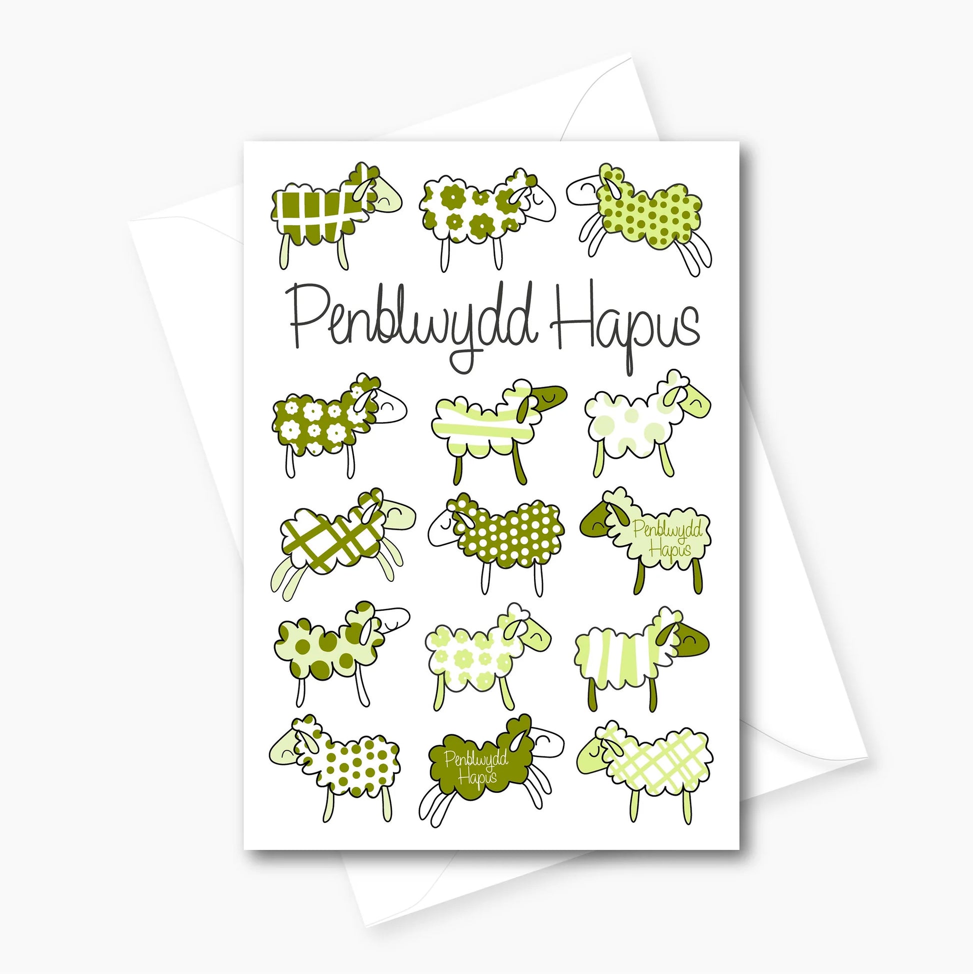 Card - Happy Birthday / Penblwydd Hapus - Sheep