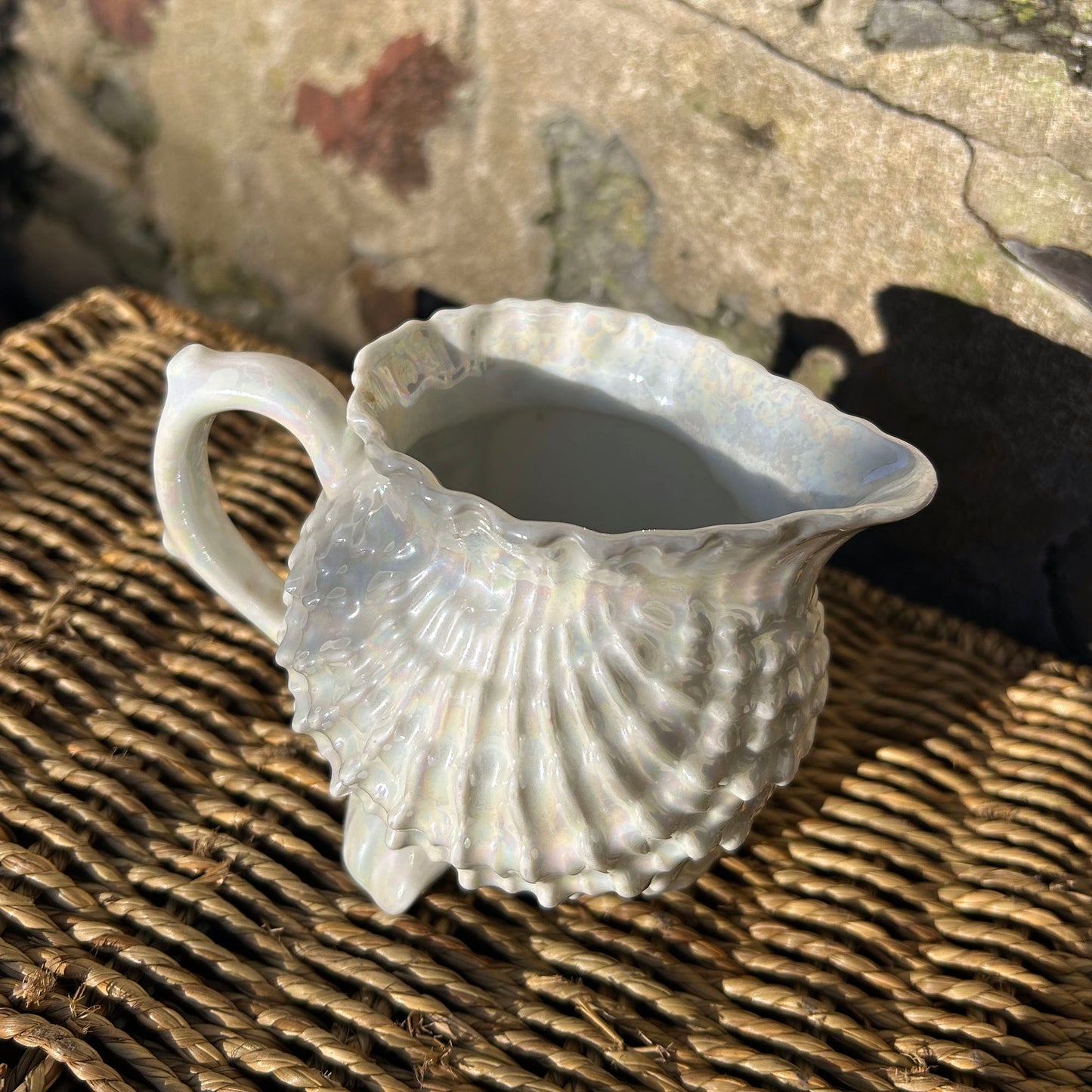 Shell Jug - Welsh Costumes - Welsh Spinning Party - Antique Souvenir (Preloved)