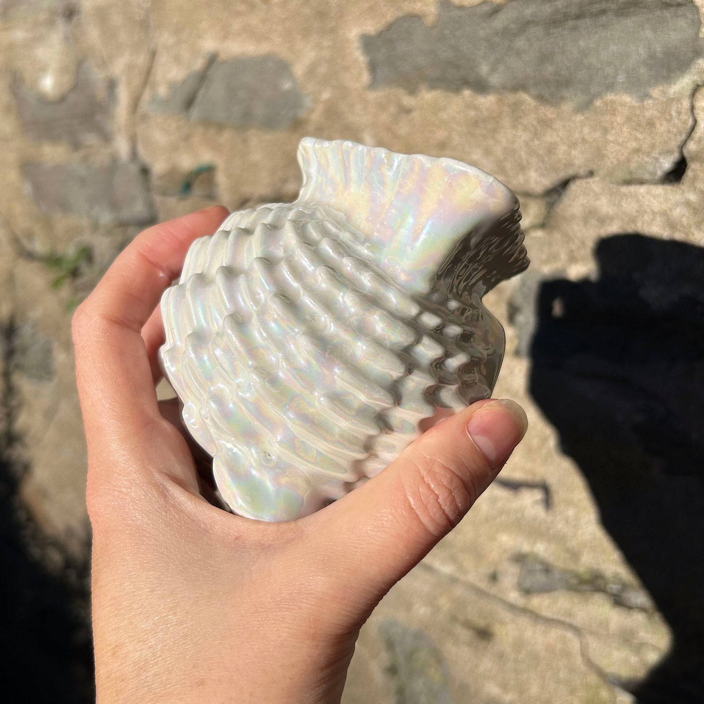 Shell Jug - Welsh Costumes - Welsh Spinning Party - Antique Souvenir (Preloved)